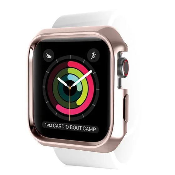 Itskins Spectrum Metal Cover For Apple Watch 44/45mm- Rose Gold + Clear 2 Pcs - Tashqila Itskins Spectrum Metal Cover For Apple Watch 44/45mm- Rose Gold + Clear 2 Pcs - Tashqila